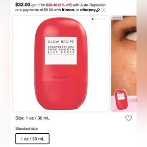 Glow Recipe Blur drops Pore minimizer and primer NWT
